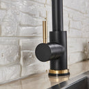 Senlesen Brushed Golden Kitchen Faucet Pull Out Spout Stainless Steel W/ Pull Down Sprayer Single Handle Kitchen Sink Faucets