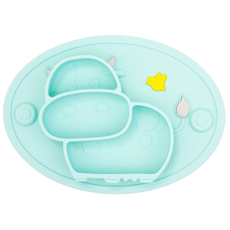 Qshare Baby Plate Dishes Tableware Children Food Feeding Container Placemat Kids Dishes Saucer Silicone Suction Bowl