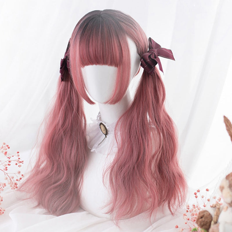 SHANGKE Synthetic Red Black Blonde White Lolita Wigs For Women Long Straight Wig With Bangs Genshin Impact Cosplay Wig