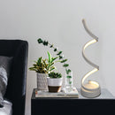 Modern LED Spiral Table Lamp Curved Desk Bedside Lamp Cool White Warm White Light For Living Room Bedroom Reading Lighting