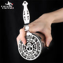 Colador de barra de reloj mecánico y calavera, colador de cóctel con resorte, colador de lujo de acero inoxidable, herramientas de barra