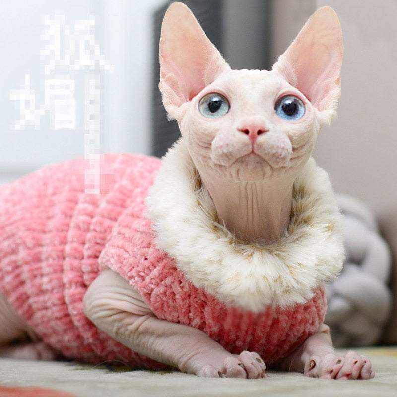 [MPK Store]Hairless cat sphinx cat clothes handmade sweater warm vest autumn and winter