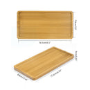 1pc Wooden Bamboo Tray Plant Flower Pot Saucer Rectangle Shape Succulent Cactus Holder Pot Tray Simple elegant Design Home Decor