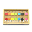 Wooden Montessori Tray Locks Set Educational Sensory Toys For Children Montessori Preschool Sensorial Materials Juguetes ML1344H