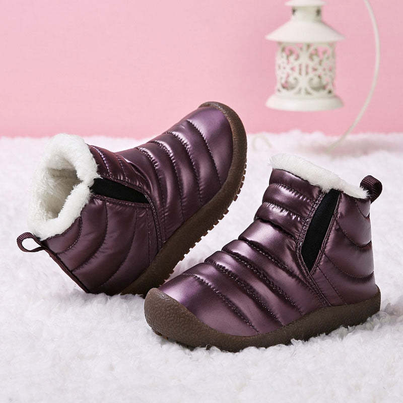 2020 Winter Boots Girls Waterproof Snow Shoes Kids Toddler Keep Warm Children For Girl Boys Boots Ankle Winter Baby Shoe Buty