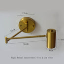 Modern Adjustable Swing Long Arm LED Wall Lamp Warm/Cold Lighting Wall-mounted Household Bedside Lighting Wall Sconce