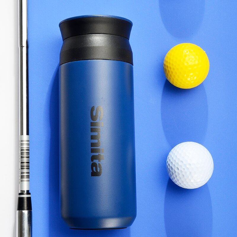 Simita Thermoskanne, gerade Wasserflasche aus Edelstahl, isolierter doppelwandiger Becher für Kaffee, tragbar auf Reisen, hält kalt und heiß