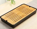 Bamboo Tea Tray Solid Bamboo Tea Board Kung Fu Tea Set with Drain Rack Tools Tea Serving Teapot Tray Set Teal Kitchen Accessorie