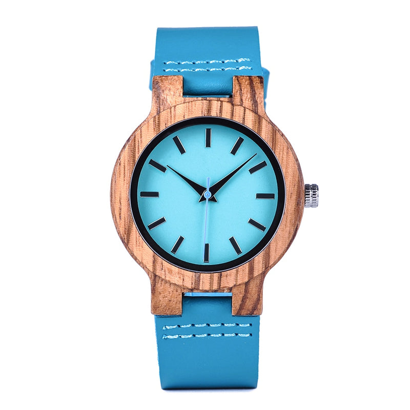 BOBO BIRD Ladies Casual Relojes de cuarzo Reloj de pulsera de bambú natural Top Brand Reloj único para pareja en caja de regalo