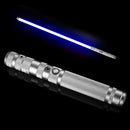 Metal Handle RGB Cosplay Double-edged Lightsaber Laser Sword 7 Colors Change LED Switchable Sound And Light For Boys Girls Gift