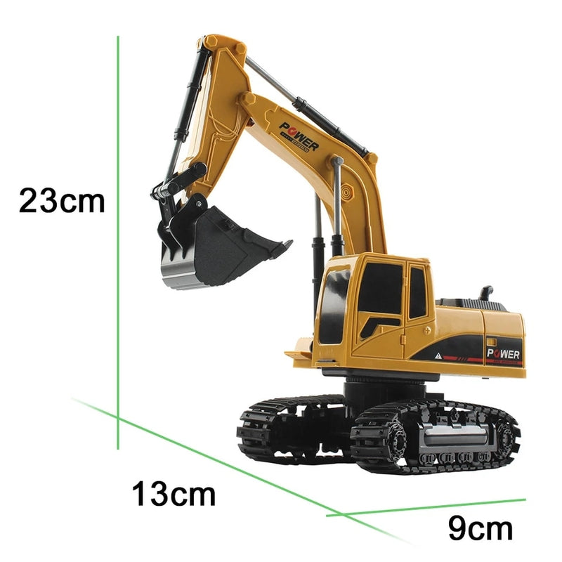 1/24 RC Excavator 2.4G Radio Controlled Cars crawler Tractor Model Engineering Car Digging Soil Truck Sound Toy For Boy Kid gift