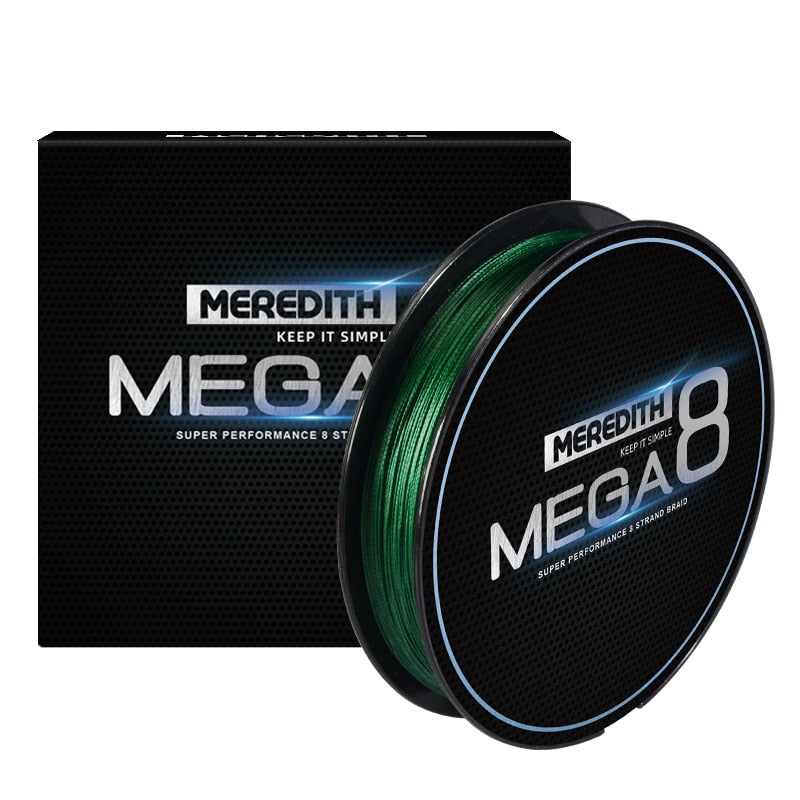 MEREDITH Brand MEGA 8X Fishing Line 300M 8 Strands Braided Fishing Line Multifilament PE Line for Carp Fishing Wire