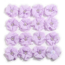 240PCS 5.5cm 2" Pearl Cluster Rhinestone Center Chiffon Hair Flower Hand Sewing Flower Boutique For Baby Headbands