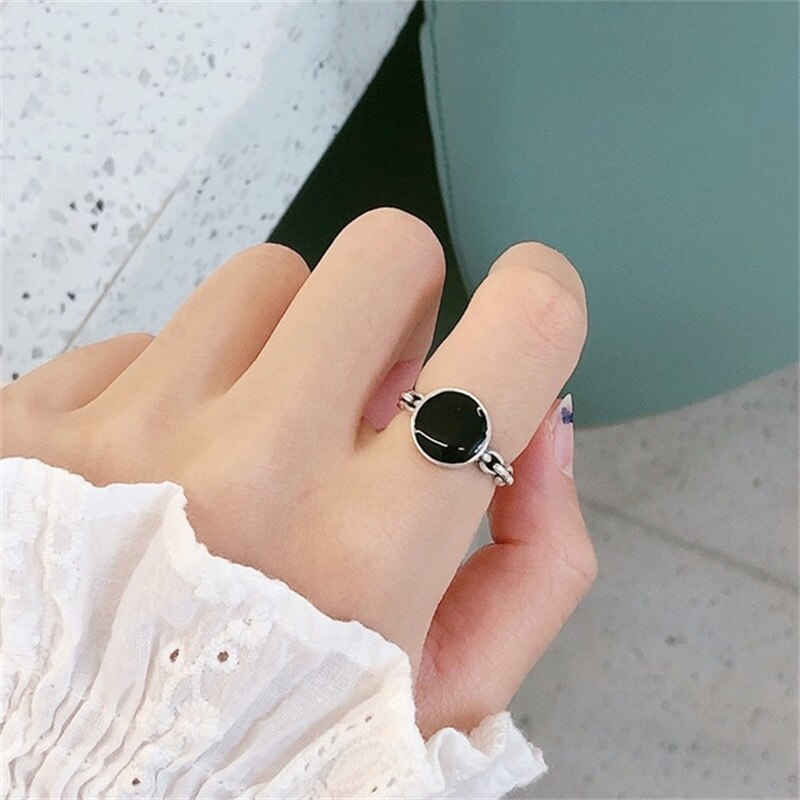 Foxanry Minimalist 925 Stamp Creative Wedding Rings for Women Couples Engagement Jewelry New Fashion Accessoires Gift