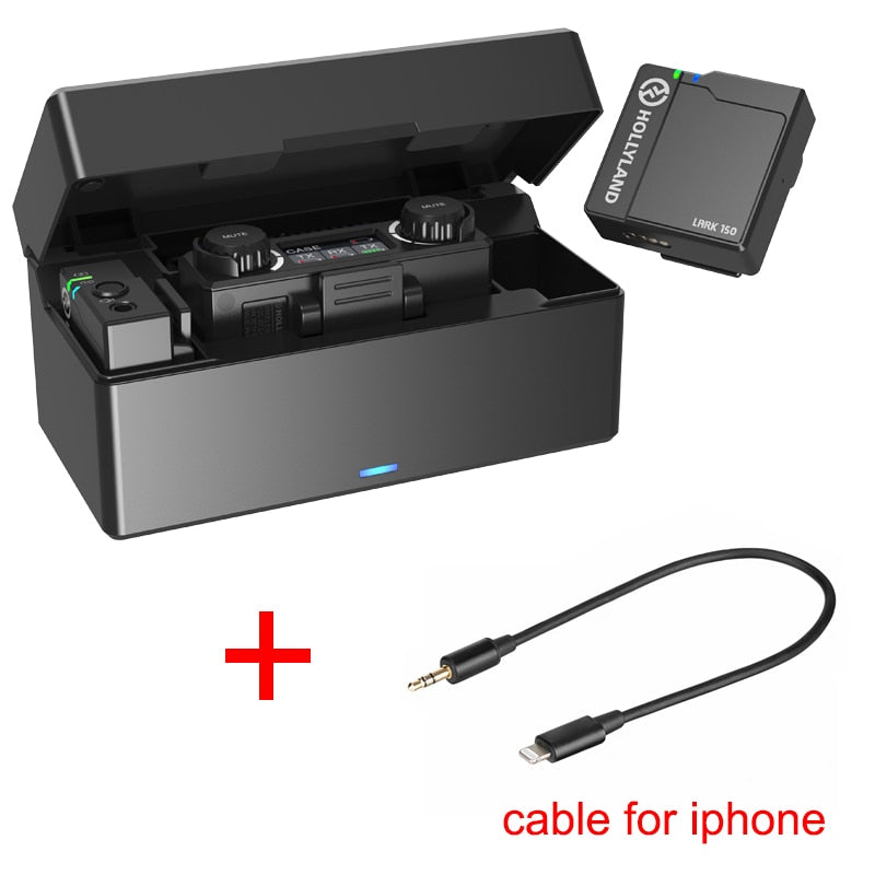Hollyland LARK 150 Wireless Lavalier Microphone 2.4Ghz 3350mAh Charging Box for Camera For iPhone Android Smartphone LARK150 Mic