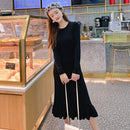 Long Sweater Dress Women Maxi Dress Knit Fishtail Long Winter Dresses Loose Women Clothing