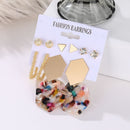 Conjunto de pendientes colgantes Vintage para mujer, pendientes largos de aleación de perlas con borlas acrílicas bohemias, joyería geométrica, regalo de fiesta 2020