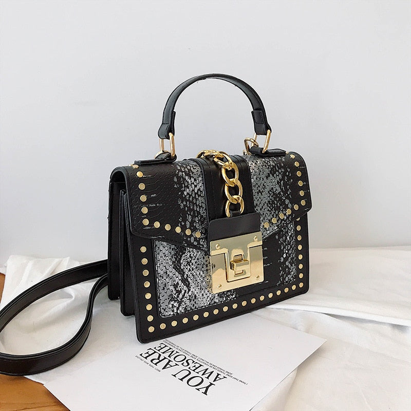Elegant Sequins ladies handbag small 2022 new rivet Women&