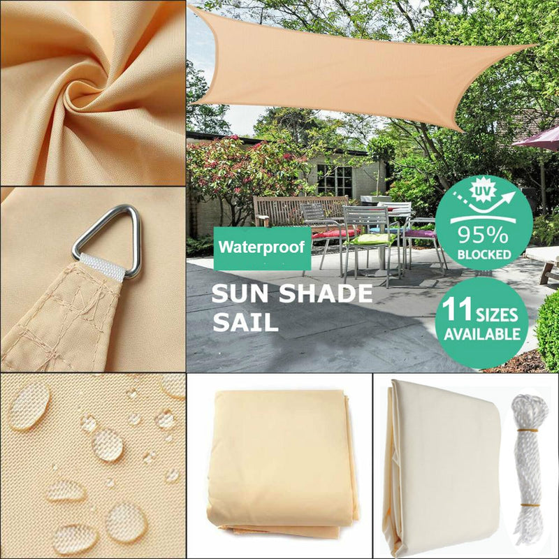 Waterproof SunShade Sail Outdoor Awnings For Garden Sun Shade Sail Beach Tent Camping Canopy Yard Sails Pool Partio  Sun-Shelter