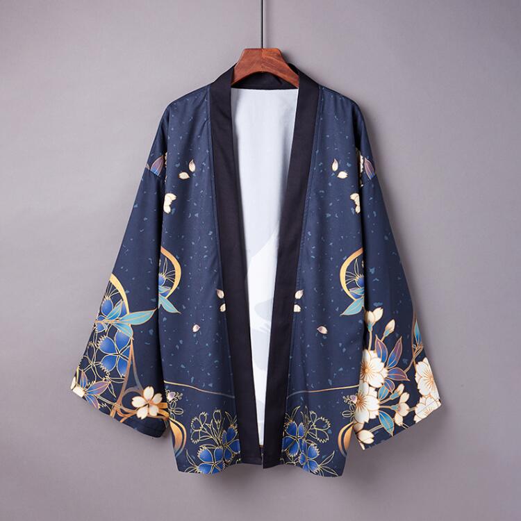 Abrigo de moda de otoño 2020, Kimono japonés, cárdigan, Kimono de Anime Haori para mujer, hombre, ropa exterior de manga larga holgada para estudiantes