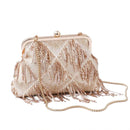 Bolso de hombro con borlas para mujer, bolso de mano con lentejuelas a la moda, bolso de mano con cadena de Metal para mujer, bolso de fiesta con cerrojo, bolsos pequeños X13H