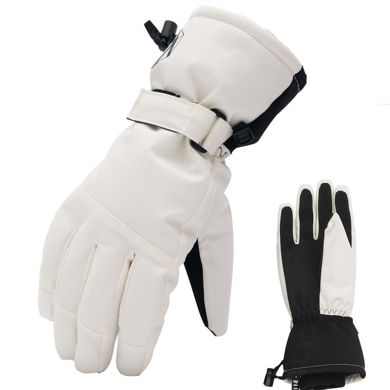 Guantes de lana de esquí impermeables y cálidos Extra gruesos a prueba de viento invierno exterior deporte Snowboard moto de nieve motocicleta montar a prueba de deslizamiento