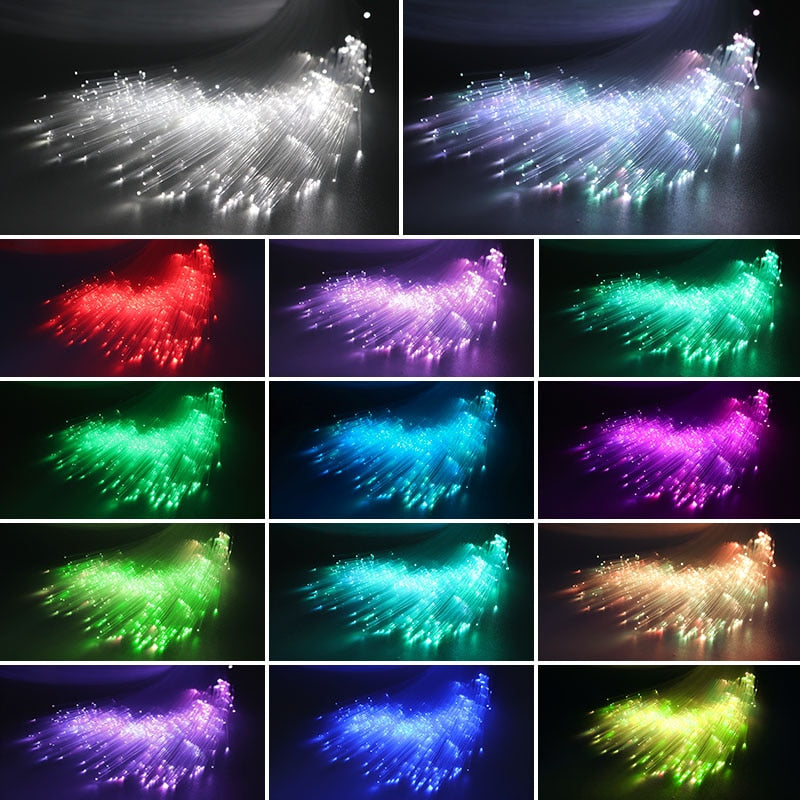 10W Car LED Starry Sky Ceiling Twinkle Fiber Optic Light Interior Decoration Roof Star Light Music Control Ambient Light