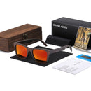 GM Handmade Natural Brown Wooden Sunglasses Women Men Brand Design Vintage Fashion Glasses Polarized Lens Dropshipping 1610BN