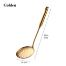 1/7 pcs Stainless Steel Kitchenware Set Long Handle Cooking Tools Matt Polish Slotted Turner Gold Kitchen Accessories Utensil