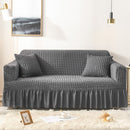 Elastic Sofa Cover Living Room Solid Color Sofa Cover Lattice Sofa Cover Elegant Skirt for Living Room Armchair Couch Sofa