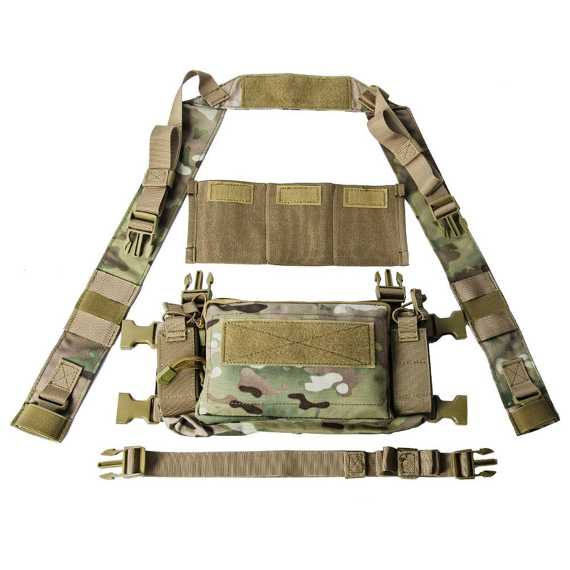 Tactical Micro Chest Rig Modular H Harness D3CR Paquete divertido SACK Pouch Chaleco de combate 5.56 Mag Airsoft