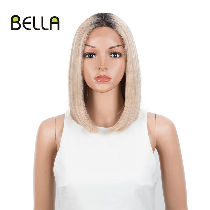 Bella Bob Perücke Synthetische Spitzeperücke Kurzer Blonder Bob Pink 613 Rote Zitrone Spitze Kurzes Haar 10-13 Zoll Perücken Für Frauen Lolita Cosplay