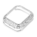 Armor Copper Protective Case for Apple Watch 7 Series 6 SE 5 4 3 Carved Diamond Cover Bumper for Iwatch 41mm 45mm 40mm 44mm 42mm