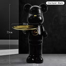 Home Decor Violent Bear Tray Large Ornaments Decoration Of Living Room Figurines For Interior Semi Manual Resin Crafts Sculpture