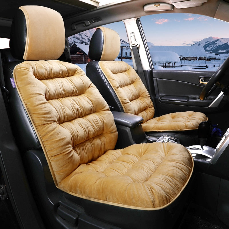 Warm Plush Car Seat Cover Cushion  Automobiles Seat Covers Protect For Winter Autumn Auto Cover Mat