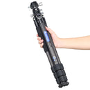 Carbon Fiber Tripod for Camera Professional Lightweight Compact Tripod for Travel Camera Stand with Low Gravity Center Ball head