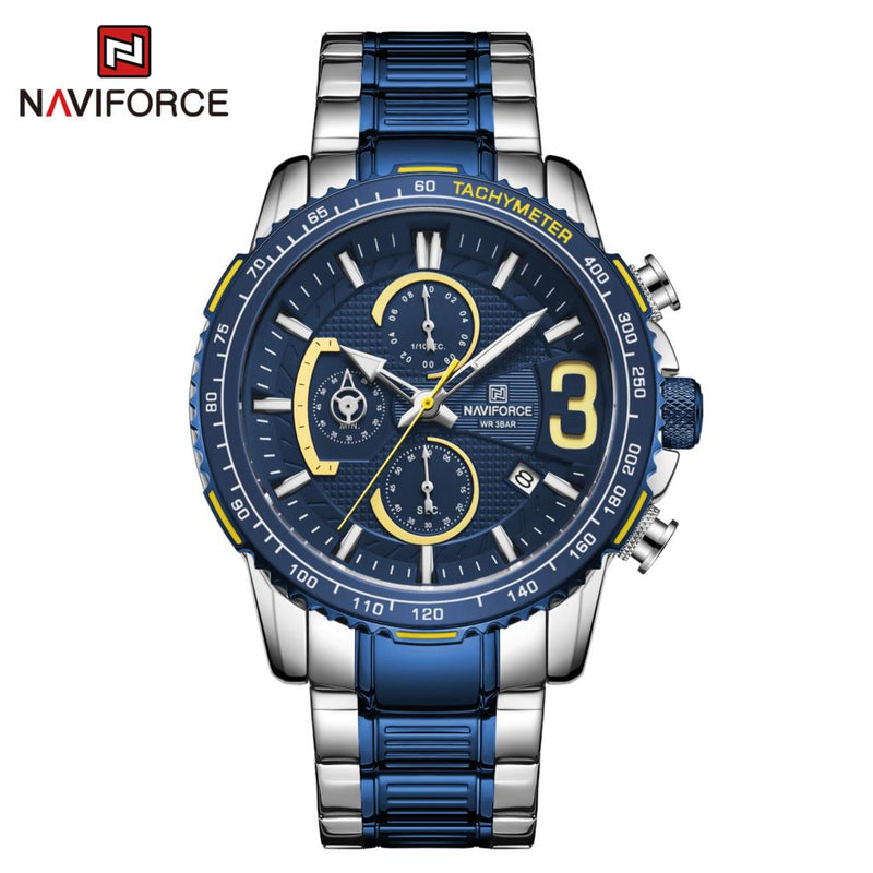 NAVIFORCE Chronograph Watch Mens Watches Top Brand Fashion Business Wristwatch Sport Quartz Date Waterproof Clock Male 2020 New