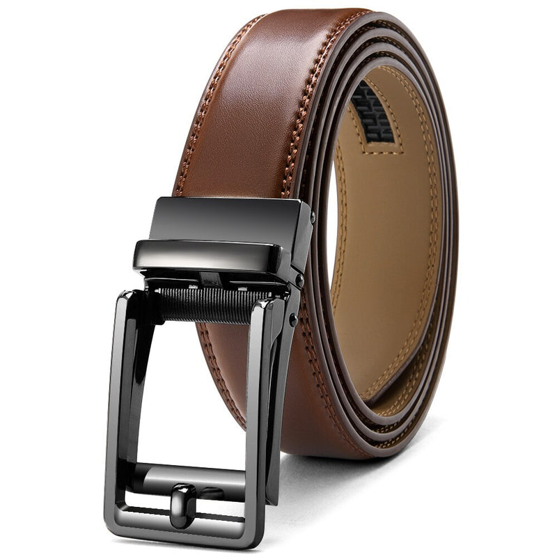 JACNAIP Ratchet Leather Mens belt Cowhide Jeans Multicolor Automatic adjustable Belts Metal Buckle Belts for Men ремень мужской