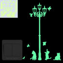 Glow in the Dark Cat Sticker Kids Room Luminous Stickers Home Decor Cartoon Wall Sticker Car Phone Bathroom Toilet Decoration