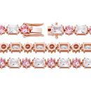 TOPGRILLZ 6mm Bracelets High Quality Round and Square Iced Out Cubic Zirconia Women&