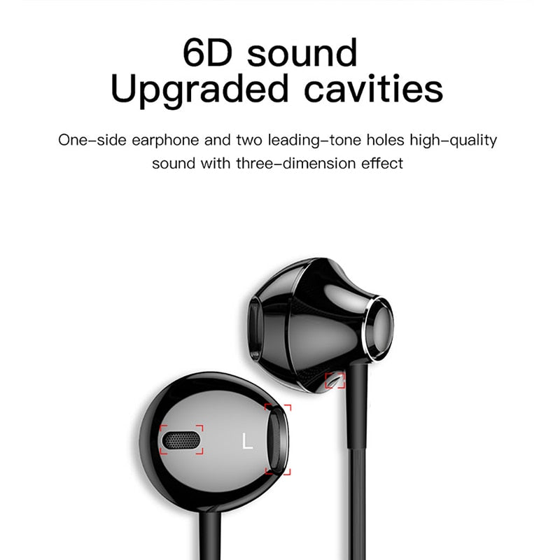 Baseus 6D Estéreo Auriculares intrauditivos Auriculares Control por cable Auriculares de sonido bajo para auriculares de 3,5 mm