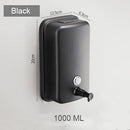 500/800/1000/1200 ml Soap Dispenser Wall Mount Black 304 Stainless Steel Soap Dispensers Leakproof Bathroom Soap Pump
