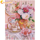 Chenistory Painting By Numbers Kits For Kids Beginner Purple Flower Paints Diy Gift For Modern Home Wall Artwork Room Decors