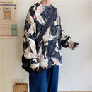 Winter Men's In Warm Blue/black/white Coats Cashmere Printing Knitting Woolen Sweaters High-quality Loose Casual Pullover M-XL