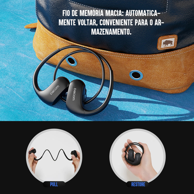 DACOM G93 Sport-Bluetooth-Kopfhörer Bass IPX7 Wasserdichter kabelloser Kopfhörer Lauf-Headset mit Mikrofon für iPhone Xiaomi Huawei