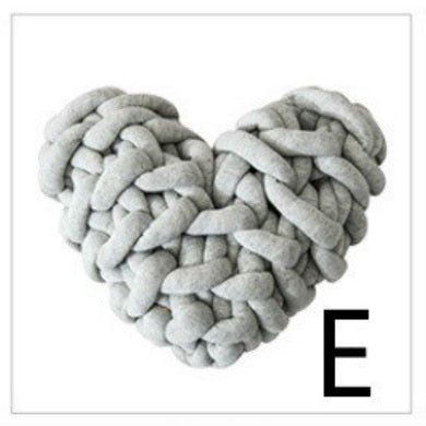 DUNXDECO Heart Pillow Knots Cushion Heart Shape Solid Color Stuffed Plush Toy Doll Present Decorative Pillow Sofa Chair Decorate