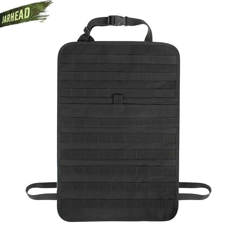 Universal Tactical MOLLE Car Seat Back Organizer military MOLLE Panel Vehicle Seat Cover Protector Kit Mat Black