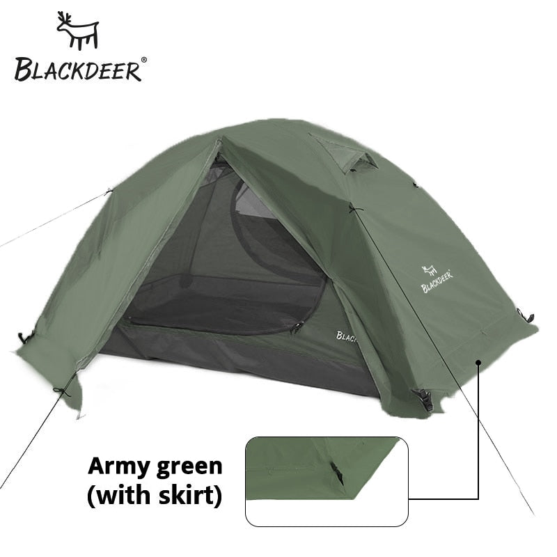 Blackdeer Archeos 2-3 personas tienda de campaña para acampar al aire libre 4 estaciones invierno falda tienda doble capa impermeable senderismo supervivencia