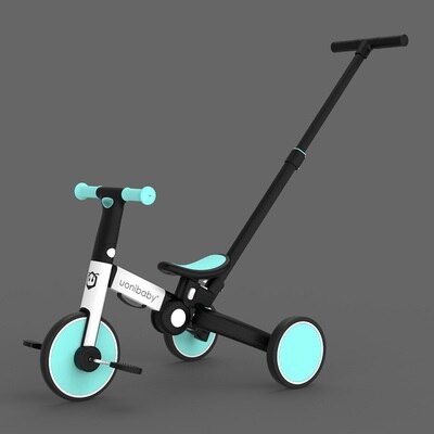 Uonibaby 4  into 1 Children Bicycle Tricycle Two Wheel Bike Baby Balance Bike Kids Scooter Baby Stroller for 1-6 Years Old