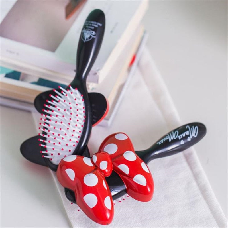 Disney Mickey  Frozen hair clip Cartoon air cushion comb hair anti-static comb children cute comb girl Minnie heart balloon comb